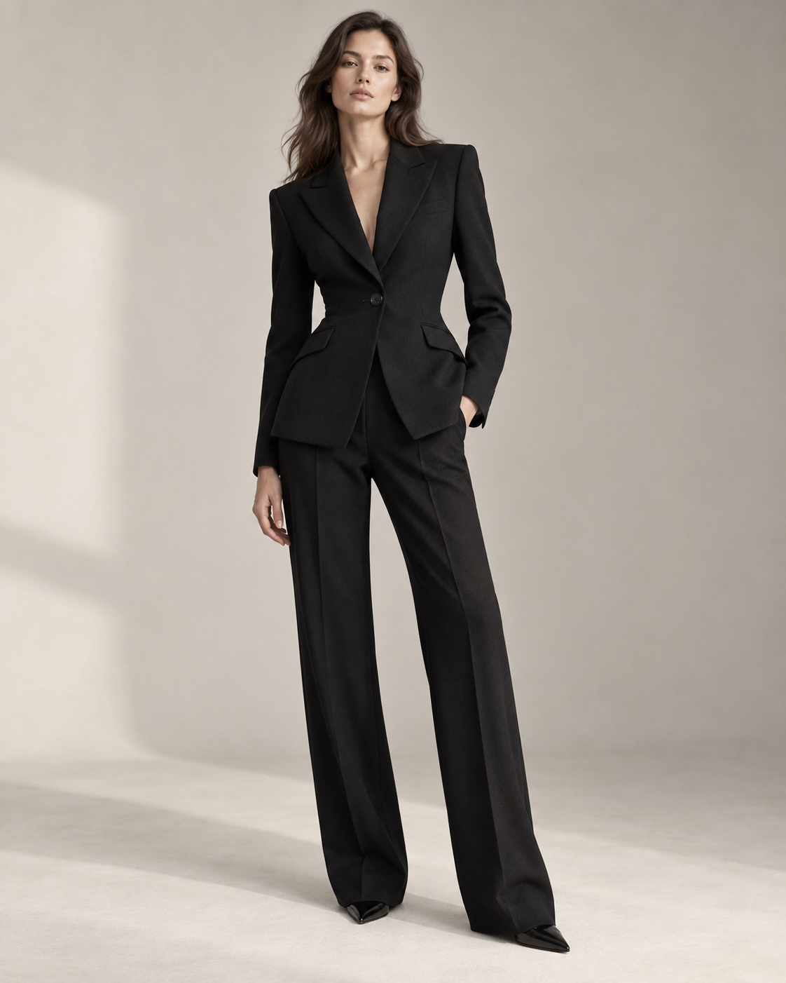 The Sculpted Wool Single-Breasted Jacket